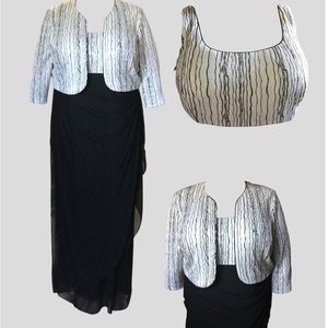 Jeanne Alexander 18W  gown dress with jacket